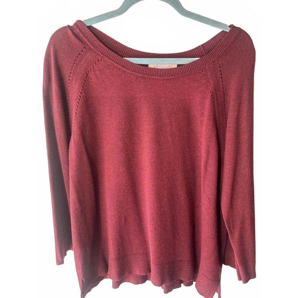 Philosophy Burgundy Sweater